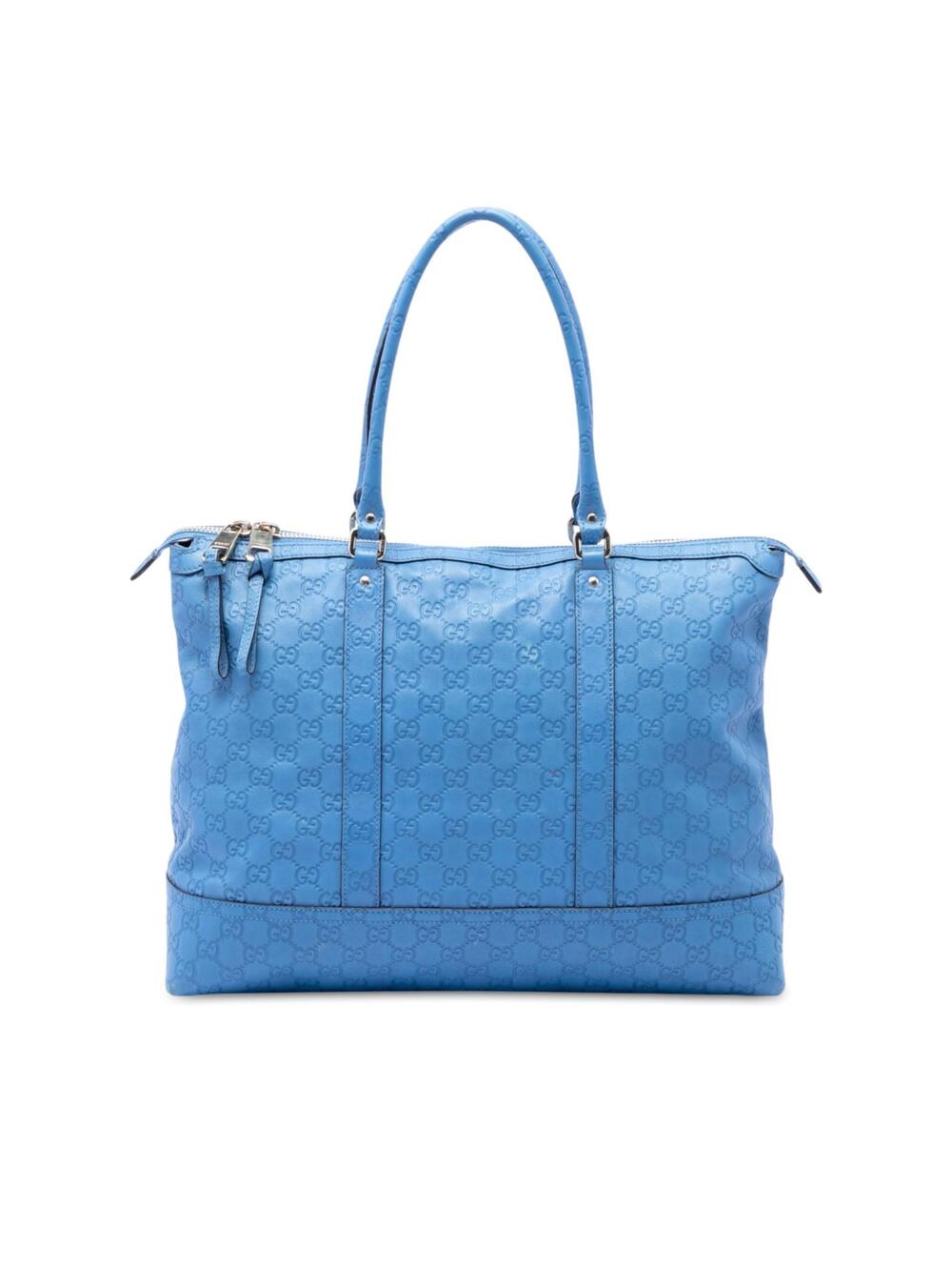Gucci Ssima Tote Pre-Loved Light Blue #361191G50B